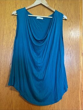 Sleeveless Cowl Neck Tunic in Teal